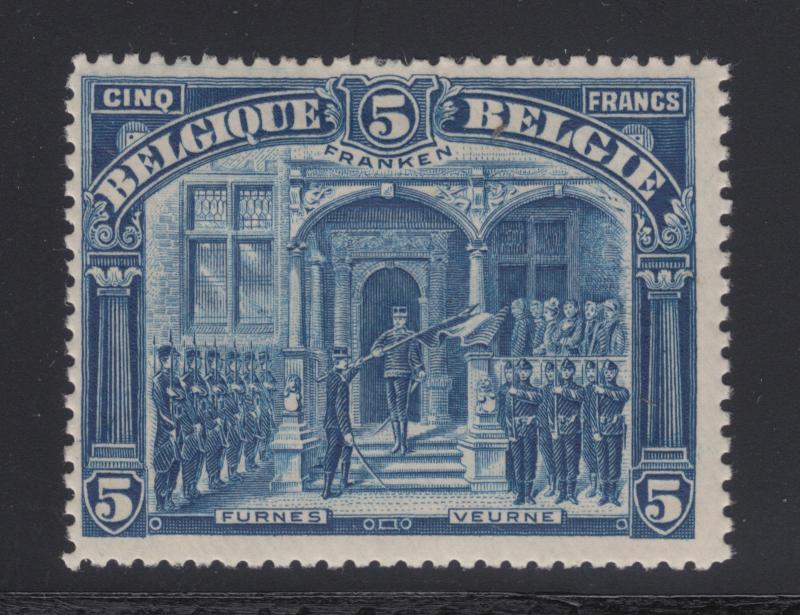 Belgium Sc 121 MLH. 1915 5fr King Albert I at Furnes, F-VF