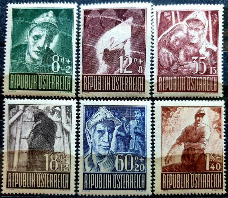 1947 Austria 829-834 Prisoners of War