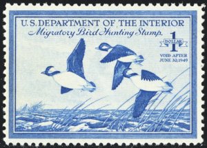 RW15, Mint VF NH $1 Federal Duck Stamp --- Stuart Katz