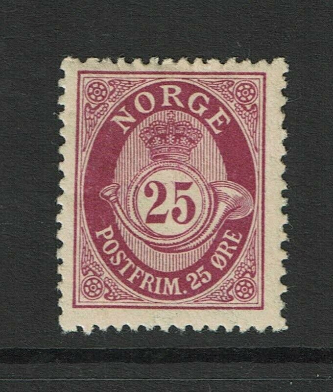 Norway SC# 87, Mint Hinged, Hinge Remnant, gum crease and minor bending - S9386