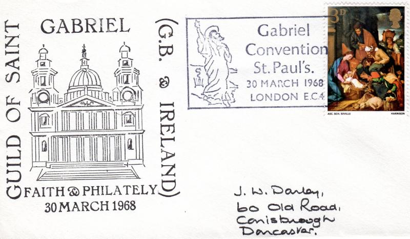 Great Britain 1968 Guild of St.Gabriel Faith & Philately Special Cancellation