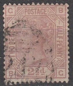 Great Britain  #66  Plate 1   F-VF Used CV $90.00  (A8614)