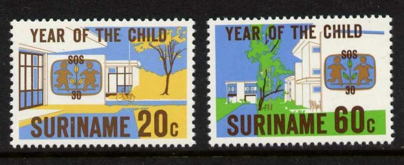 Surinam 539-40 MNH SOS Children's Village, International Year of the Child