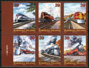 ZAYIX Marshall Islands 891 MNH Trains Railroad Transportation 090223SM58M