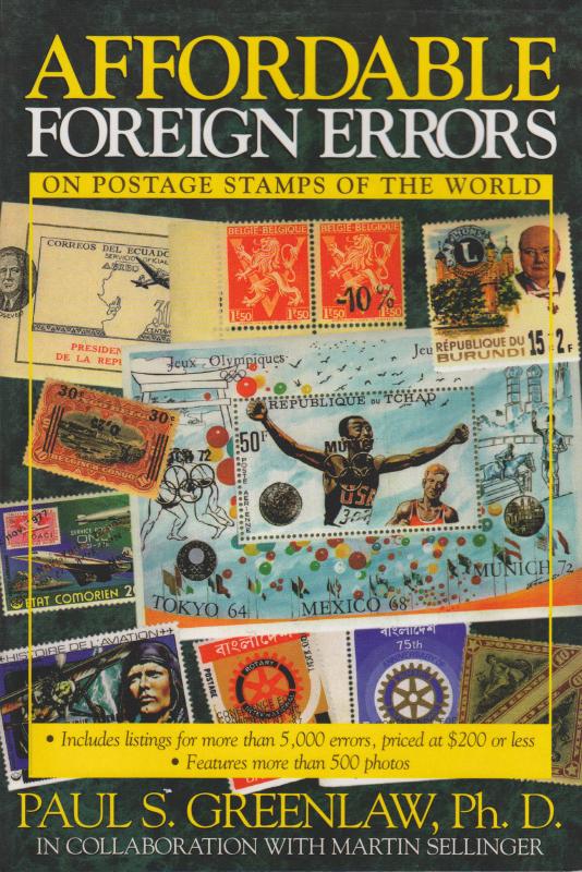 Affordable Foreign Errors on Postage Stamps of the World, by Paul Greenlaw, New