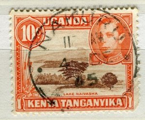 BRITISH KUT; 1938-40s early GVI issue used 10c. value, fine Postmark