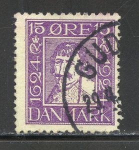 Denmark Scott 169 Used H - 1924 King Christian IV - SCV $7.00