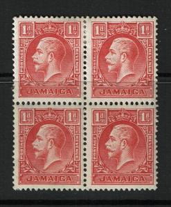 Jamaica SG# 108, block of 4, Mint Hinged, Hinge Remnant, Die I - S1344