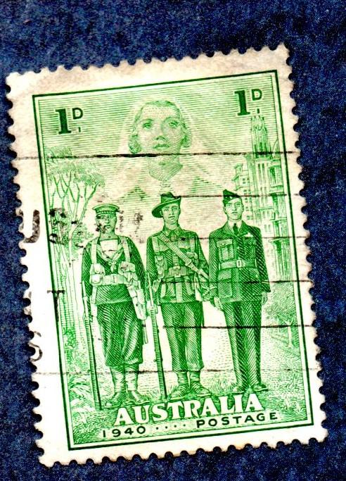 Australia Scott #184 1p Nurse & Military Branches (1940) used