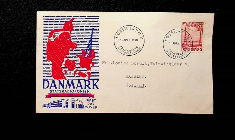 DENMARK - FDC OF 1950 - RADIO - (AO23)