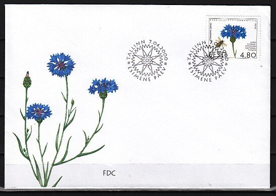 Estonia, Scott cat. 392. National Flower issue. Bee shown. First day cover. ^