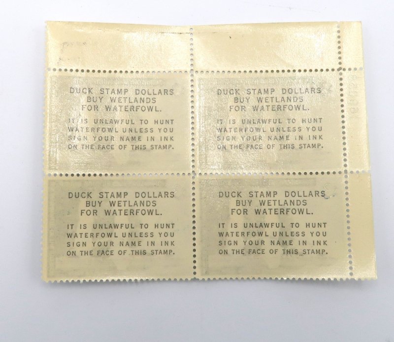 Scott #RW33 Federal Duck Plate Block of 4 OG NH