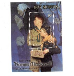 Saint Kitts 2003 - Boy Scouts - Souvenir Stamp Sheet - Scott #568 - MNH