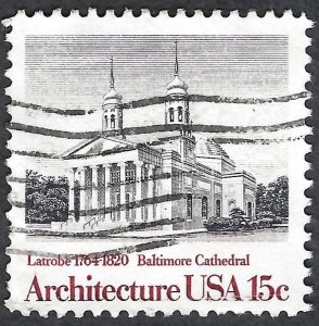 United States #1780 15¢ Amer. Architecture - Baltimore Cathedral (1979). Used.