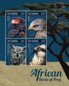 Gambia 2014 - African Birds - Sheet of 4 stamps - Scott #3614 - MNH