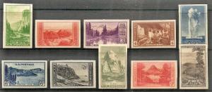 US  756-65 Mint OG 1935 National Parks Issue w/o Gum