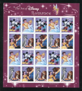 4025 - 4028 Disney Romance Sheet of 20 39¢ Stamps MNH