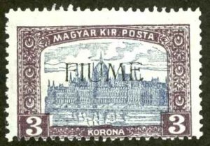 Fiume Sc# 18 MH 1918 3k Hungary Overprint