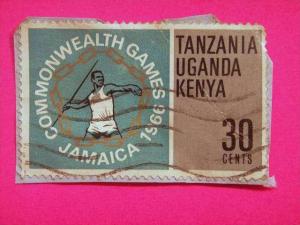 KENYA UGANDA TANGANIKA, 1966, used,30c.8th British Empire and Commonwealth Ga...