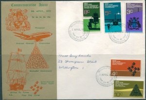 New Zealand 1972 SG978-982 Anniversaries set on FDC