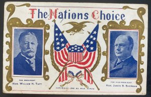1910s Fork MD USA Political Postcard Cover The Nations Choice William Tart
