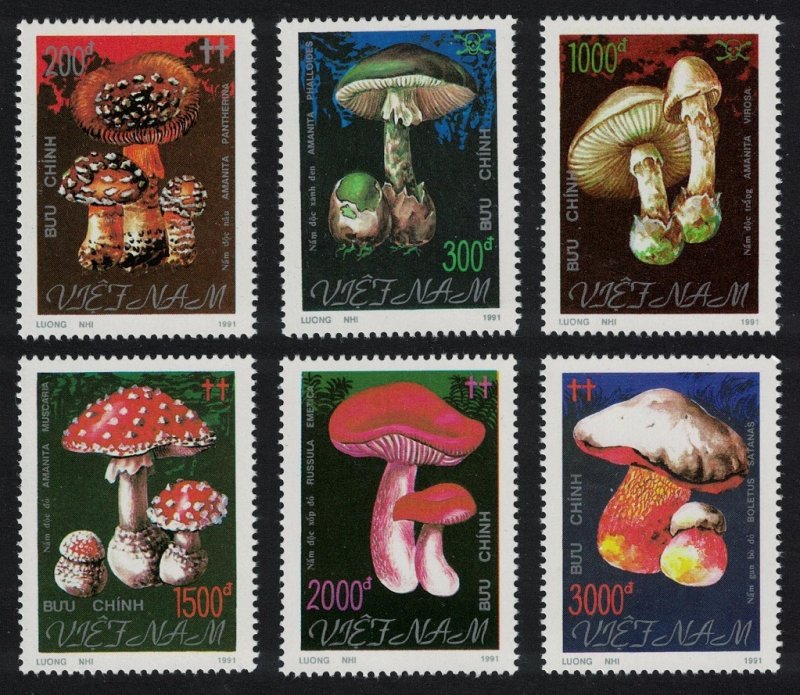 Vietnam Poisonous Fungi 6v 1991 MNH SC#2209-2214 SG#1530-1535 MI#2275-2280