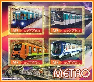 Stamps. Subway, metro 2019 year 1+1 sheets perforated