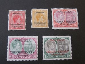 St Kitts & Nevis 1950 Sc 99-104 set MH
