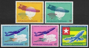 1964 Togo 441-445 Airplanes 6,50 €