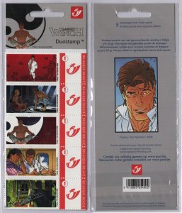 Belgium 2008 - Duostamp Pack - Largo Winch  - 5 Stamps  Sealed