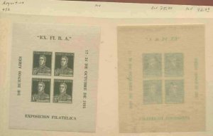 ARGENTINA 452 OG H M/M VF $75 SCV 1935 PHILATELIC EXHIBITION SOUVENIR SHEET