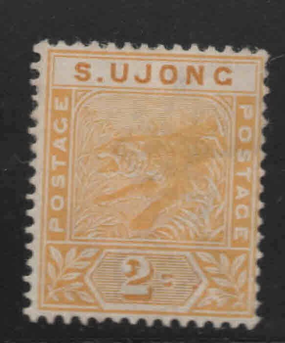 MALAY,  Sungei Ujong Scott 32 MH* 1894 Tiger stamp only part original gum