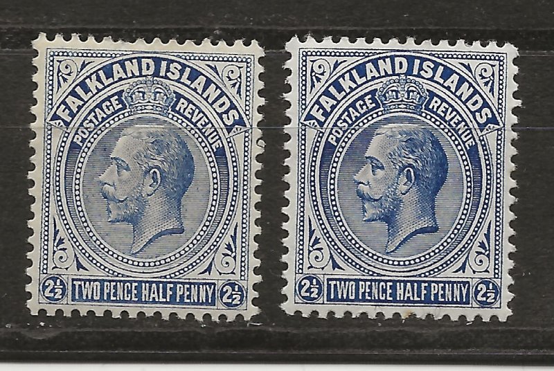 Falkland Is 33, 33c SG 63, 63a MLH VF 1912 SCV $35.00 (jr)