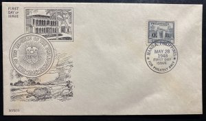 1948 Manila Philippines First Day Cover FDC Seal Of The Republic