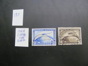 Germany 1930 USED SC C38-C39  SET XF 900 EUROS (183)