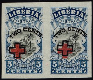 Liberia #B5a Symbols of Liberia Imperf Pair; MNH (5Stars)