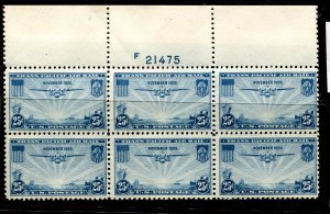 US Stamps #C20 MINT OG NH PLATE BLOCK OF 6
