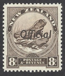 New Zealand Sc# O68 MH (b) 1937 8p Official