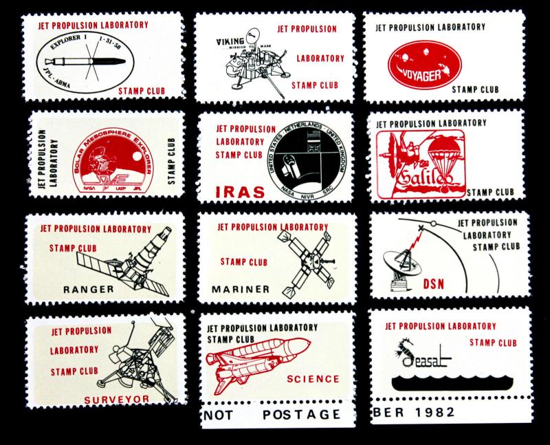 US Stamps Jet Propulsion Laboratory JPL  Lot of 12 Different Cinderellas 1982 