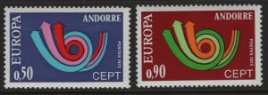 ANDORRA, 219-220, MNH, 1973, EUROPA