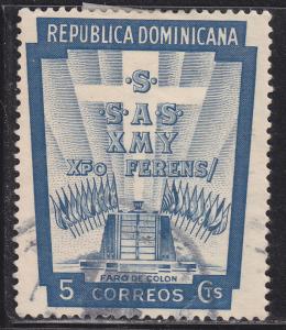 Dominican Republic 451 Columbus Lighthouse & 21 Flags 1953