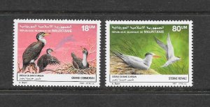 BIRDS - MAURITANIA #634-5  MNH