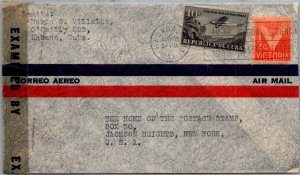 CUBA 1940-50 POSTAL HISTORY WWII CENSORED AIRMAIL COVER ADDR USA