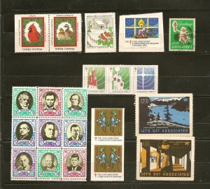 World Wide Lot of 21 Cinderellas and Seals Most are Unused