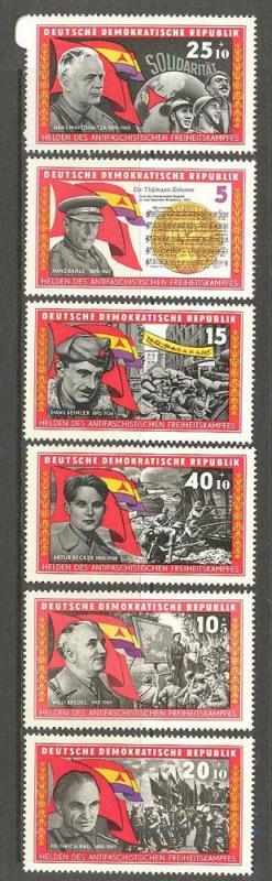 GERMANY DDR Sc# 848 - 849 B137 - B140 MNH FVF Set6 Fighters