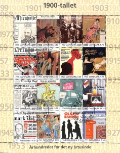 Denmark Danmark Scott 1184 a FD Canceled sheet Millennium