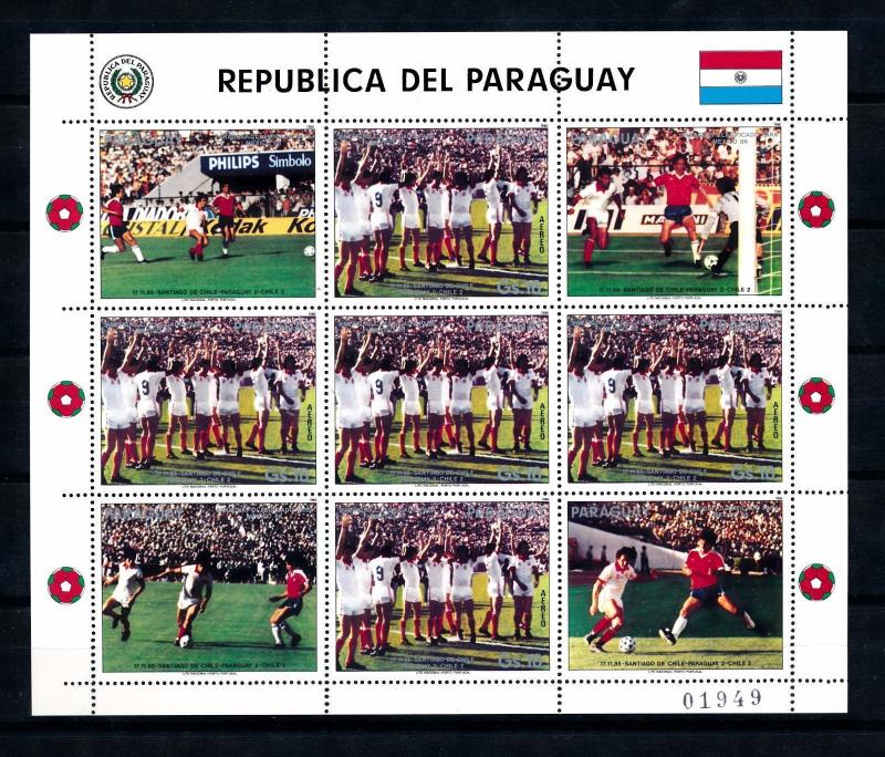 [60855] Paraguay 1986 World Cup Soccer Football Spain MNH