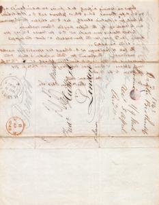 Cuba, 1843 Stampless Cover, sent from Havana to London, Great Britain