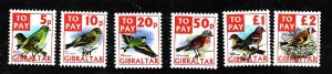 Gibraltar-Sc#J26-31-unused NH Postage Due set-2002-