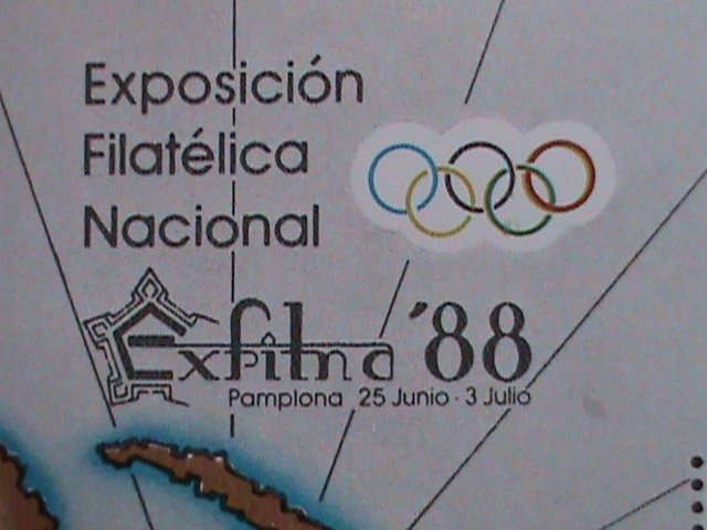​SPAIN 1988-SC#2562-EXFILNA'88 MADRID-CIUDADELA FORTLESS FLOOR PLAN- S/S